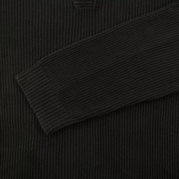 Banana Republic Brown Cotton Ribbed Thick Piped Half Button Sweater. - Picture 4 of 7